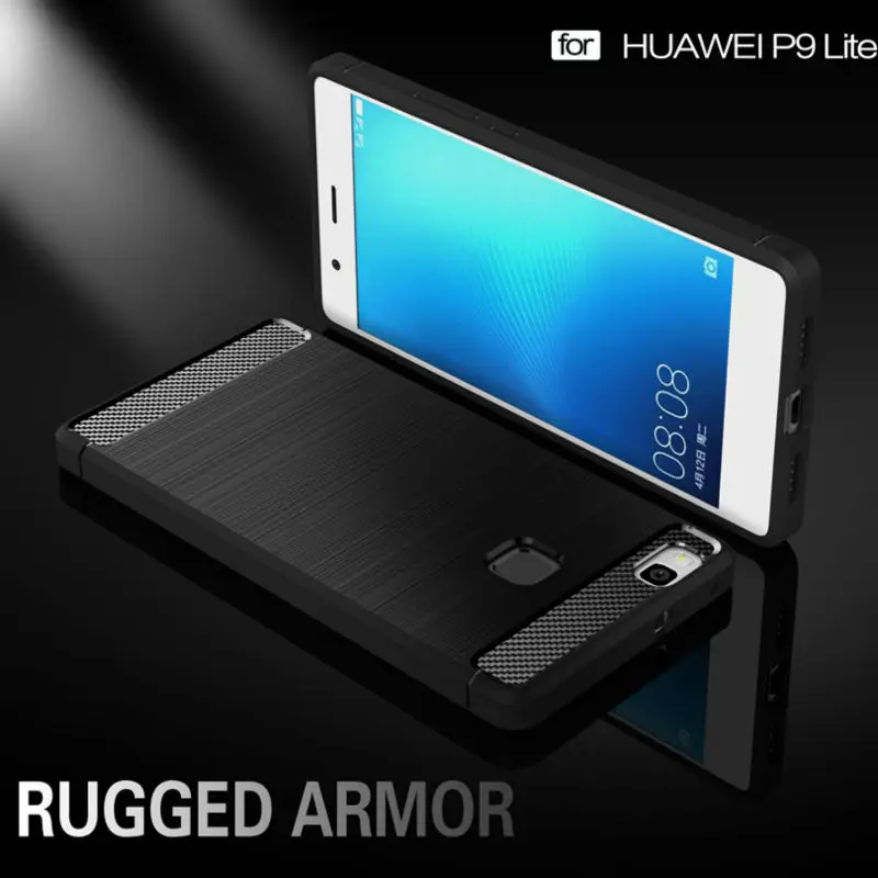 Для Huawei P9 Lite 5 2 &quotчехол из углеродного волокна тонкий прочный защитный