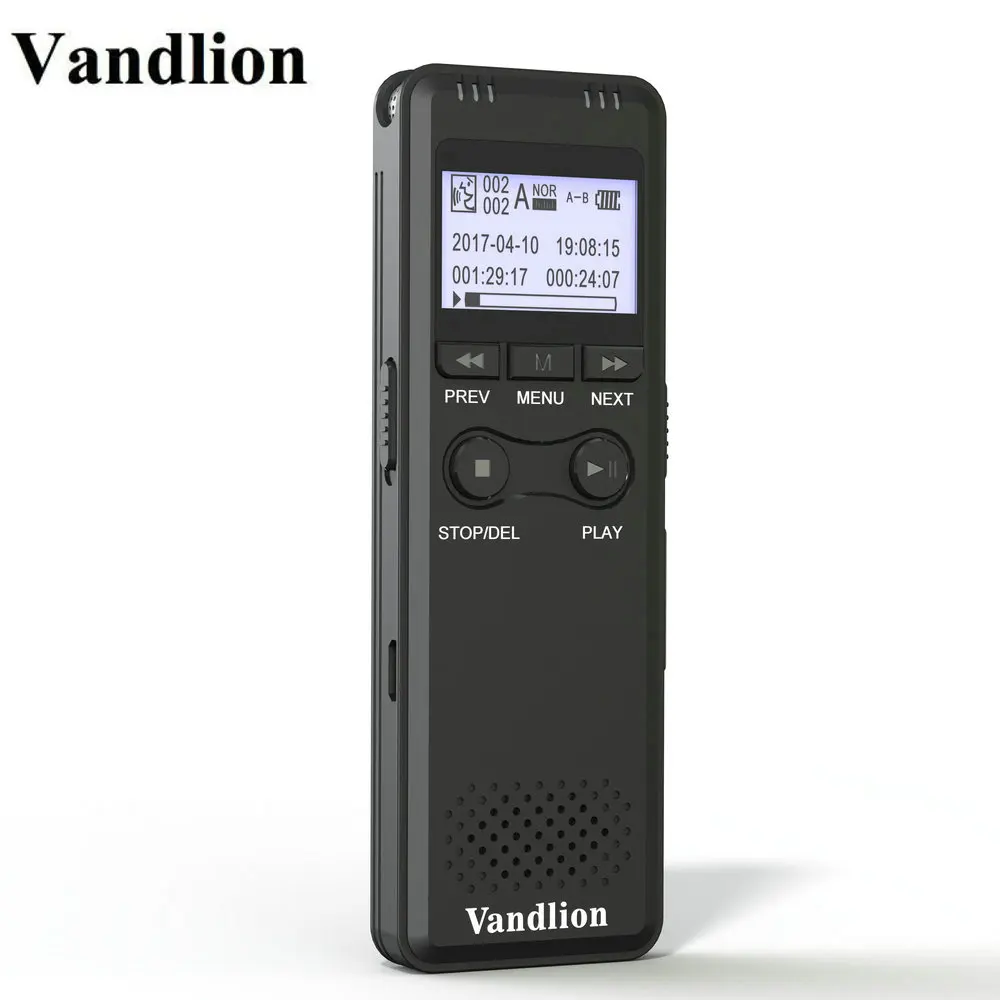 

Vandlion V30 Black Digital Voice Recorder 32G 64G 128G Voice Activated Recording Portable Recorder With Hifi MP3 Noise Reduction