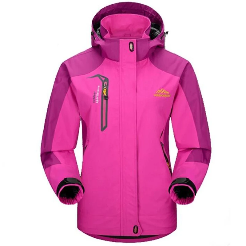 Women pink Высококачественная Мужская куртка, водонепроницаемая ветровка, пальто с капюшоном для мужчин и женщин, повседневные тактические куртки 5XL, брендовая одежда - Цвет: Women pink