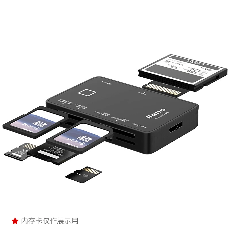 Llano 7 в 1 USB 3 0 считыватель смарт-карт флэш мульти-карт памяти для TF/SD/MS/CF 4 карты