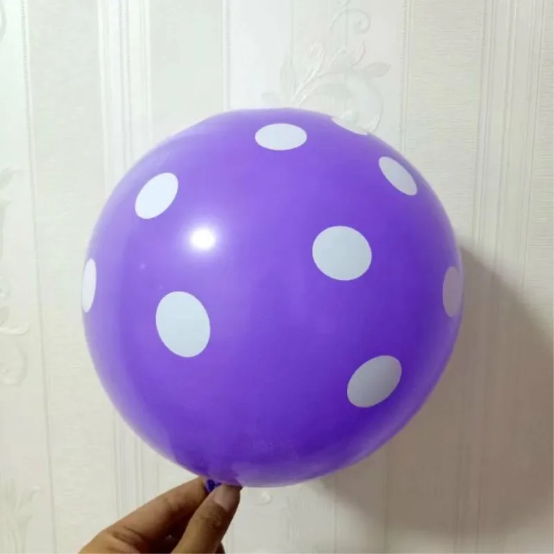 Фиолетовый клипсы для воздушных шаров 30pcs12 дюймов Круглая Волна Точка из латекса