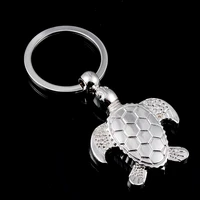 10pcs personality metal turtle keychains sleutelhanger high quality alloy tortoise keyring car keyfobs novelty jewelry gift j008