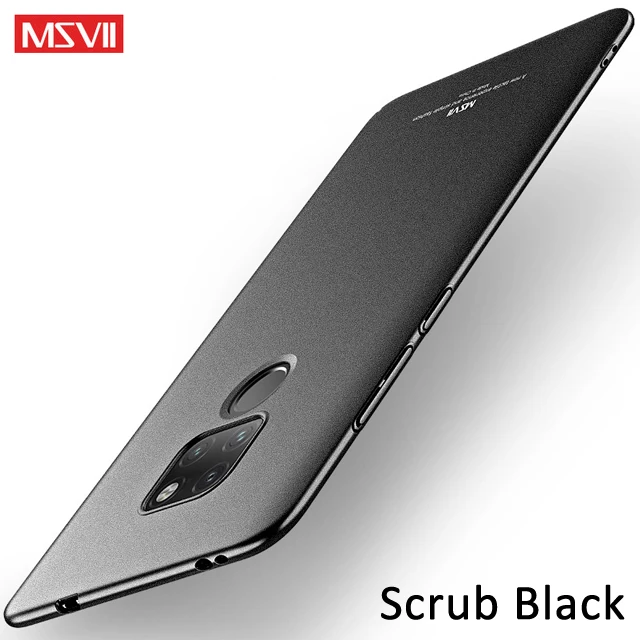 Scrub Black Чехол s для mate 20 X MSVII, жесткий защитный чехол из поликарбоната, Ультратонкий матовый чехол для huawei mate 20 mate 20 X Lite Pro, чехол для телефона - Цвет: Scrub Black