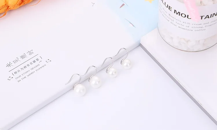 Серьги капли из белого жемчуга BeBella glass core модные ювелирные изделия для женщин