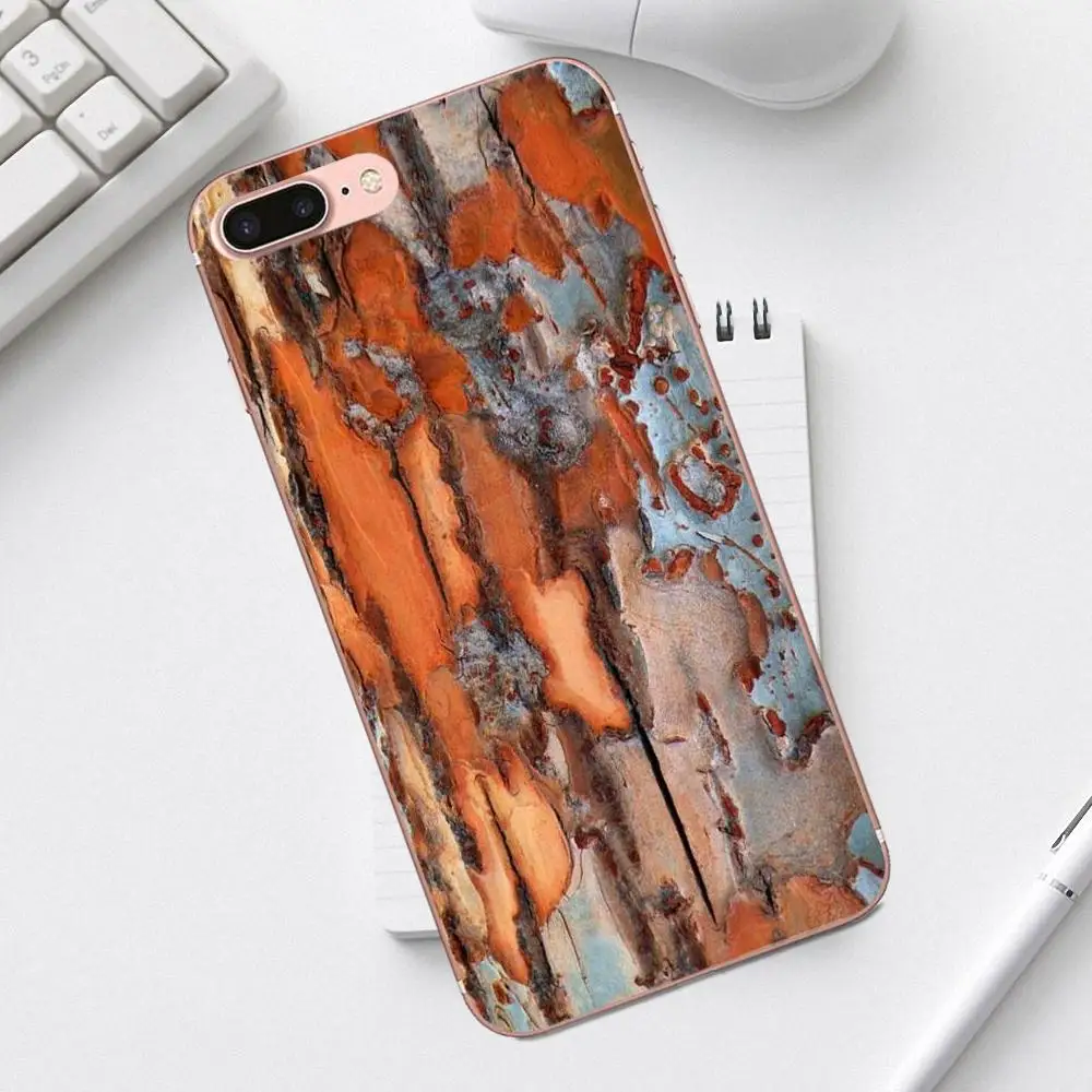 Qdowpz Текстура дерева для iPhone 4 4S 5 5C SE 6 6S 7 8 Plus X XS Max XR Galaxy A3 A5 J1 J3 J5 J7 2017 мягкий чехол