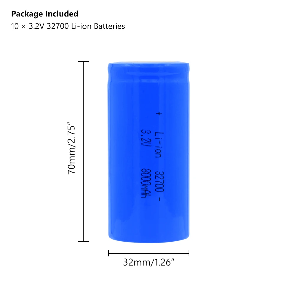 YCDC 3 2 V 8000mAh перезаряжаемый 32700 мощный высокоразрядный большой ток литиевых