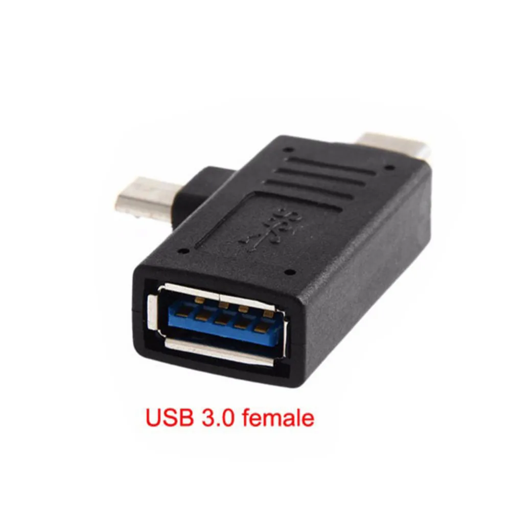 OTG USB 3.0 Type-C + Micro штекер на 3 1/USB 2 0 Тип A гнездо адаптера коннектор в 1 адаптер