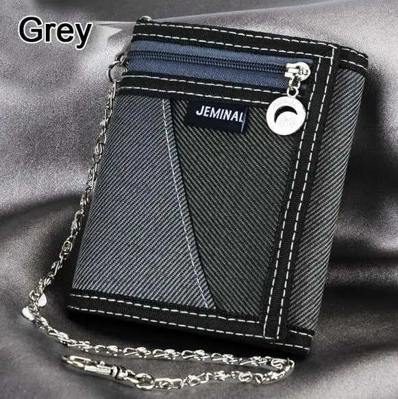 Gray Модные мужские кошельки, подарок на день рождения, Брезентовая ткань, короткий клатч, кошельки, мужские монетки, кошелек, кошелек, держатель для карт, сумки, кошелек - Цвет: Gray