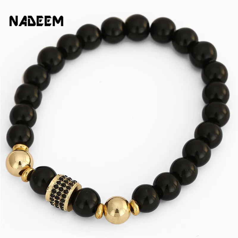 Лидер продаж Прозрачный женский браслет NADEEM с микрозакрепкой эластичный из