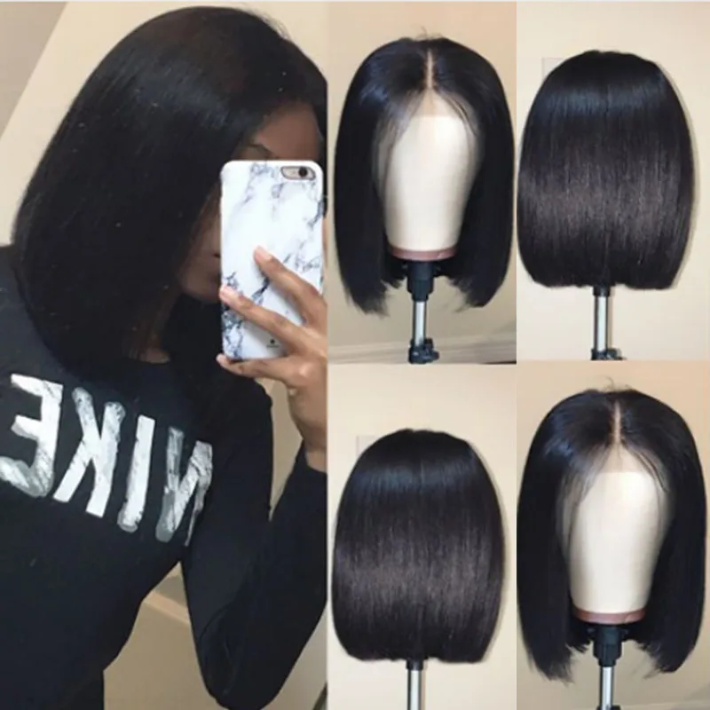 Remy 13*4 бразильские человеческие волосы на кружеве парики прямые отбеленные узел