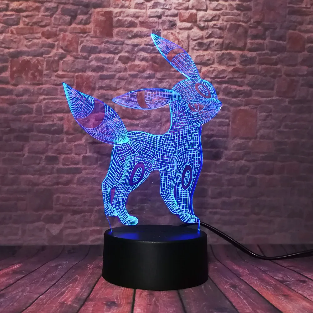 Покемон го 3D фигурка Umbreon Pokeball Bulbasaur Fire Dragon Valor Mystic 7 цветов Изменение ночник детские подарки