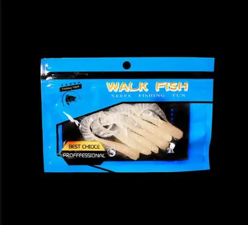 Walk Fish 6 шт./лот 9,5 см 2,3 г мягкие приманки червь рыболовные приманки, Рыбалка Рыба Peche Мягкая приманка воблеры Leurre Souple Isca искусственная 01 - Цвет: WFSF01 003