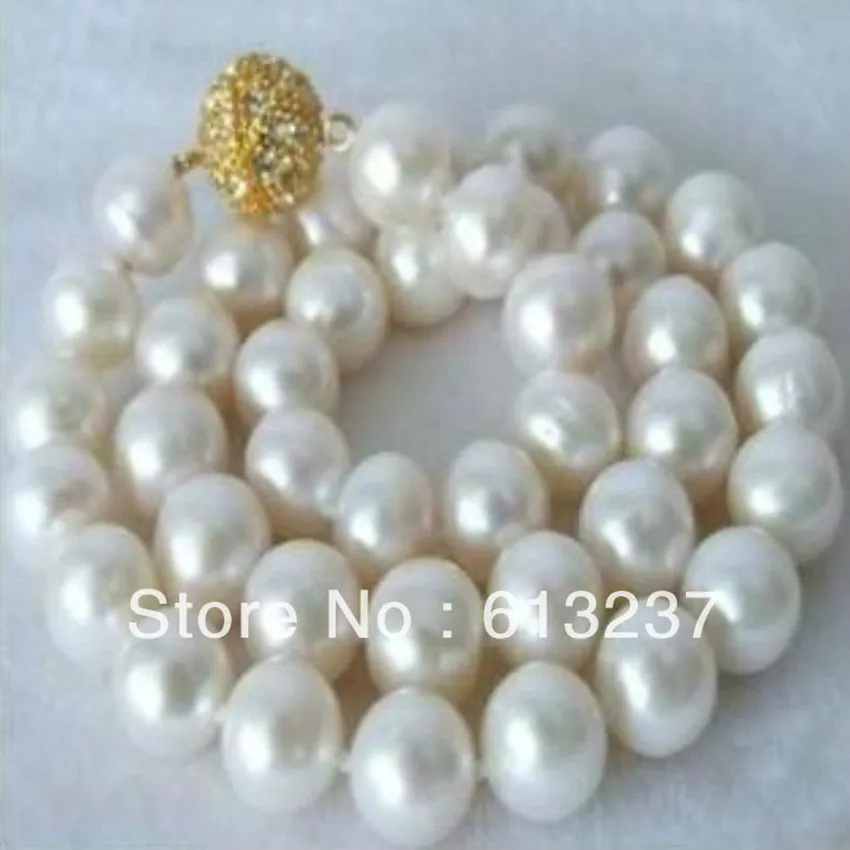 Модные Белые жемчужины с имитацией жемчуга 12 мм круглые бусины ожерелье сделай