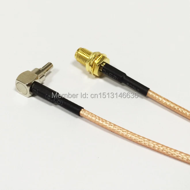 Новый 3G антенный Удлинительный кабель RP SMA гайка с переборкой CRC9 правый угол RG316
