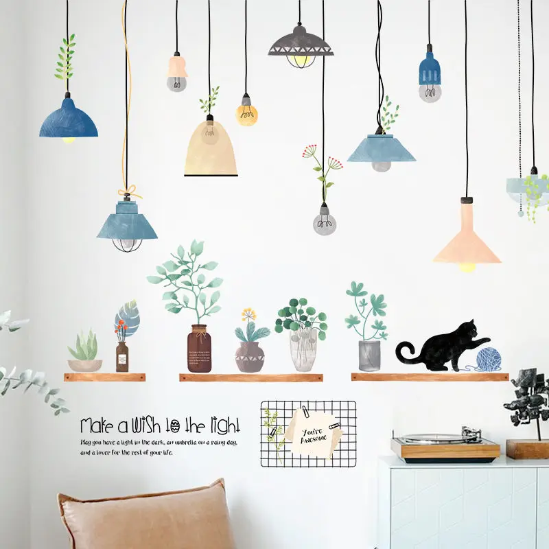 Фото YODE Nordic стиль стены стикеры s ПВХ DIY люстра горшках Европейский архитектура YODE Nordic стиль стены стикеры s ПВХ DIY люстра горшках Европейский архитектура
