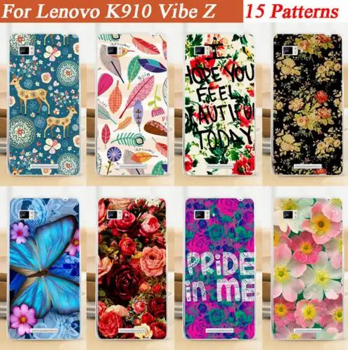 Горячая Распродажа DIY Окрашенные красивые цветы животные чехол для Lenovo K910 Vibe Z