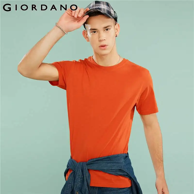 Giordano мужская повседневная футболка с круглым воротом и короткими рукавами из