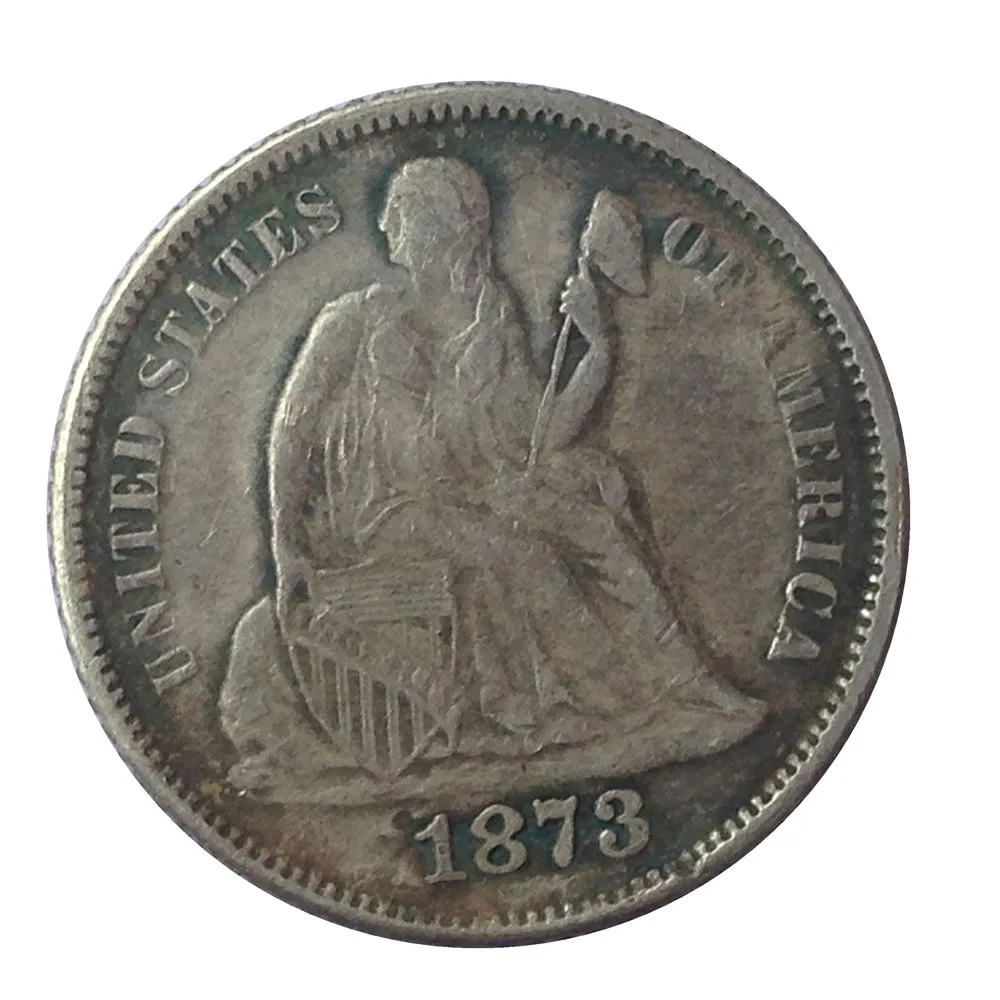 Дата 1871-S 1872 1872-CC 1872-S 1873 1873-CC 1875 1875-CC США десятицентовая монета с изображением сидящей свободы копия монет