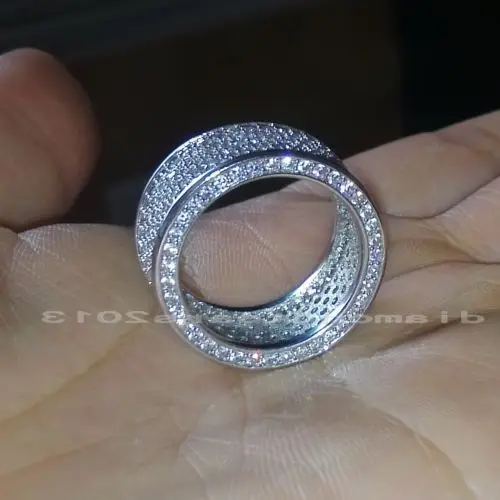 Choucong Choucong Wieck Роскошные ювелирные изделия 10kt белое золото заполнены Полный AAA кубический цирконий Свадебное женское свадебное кольцо подарок Размер 5-11