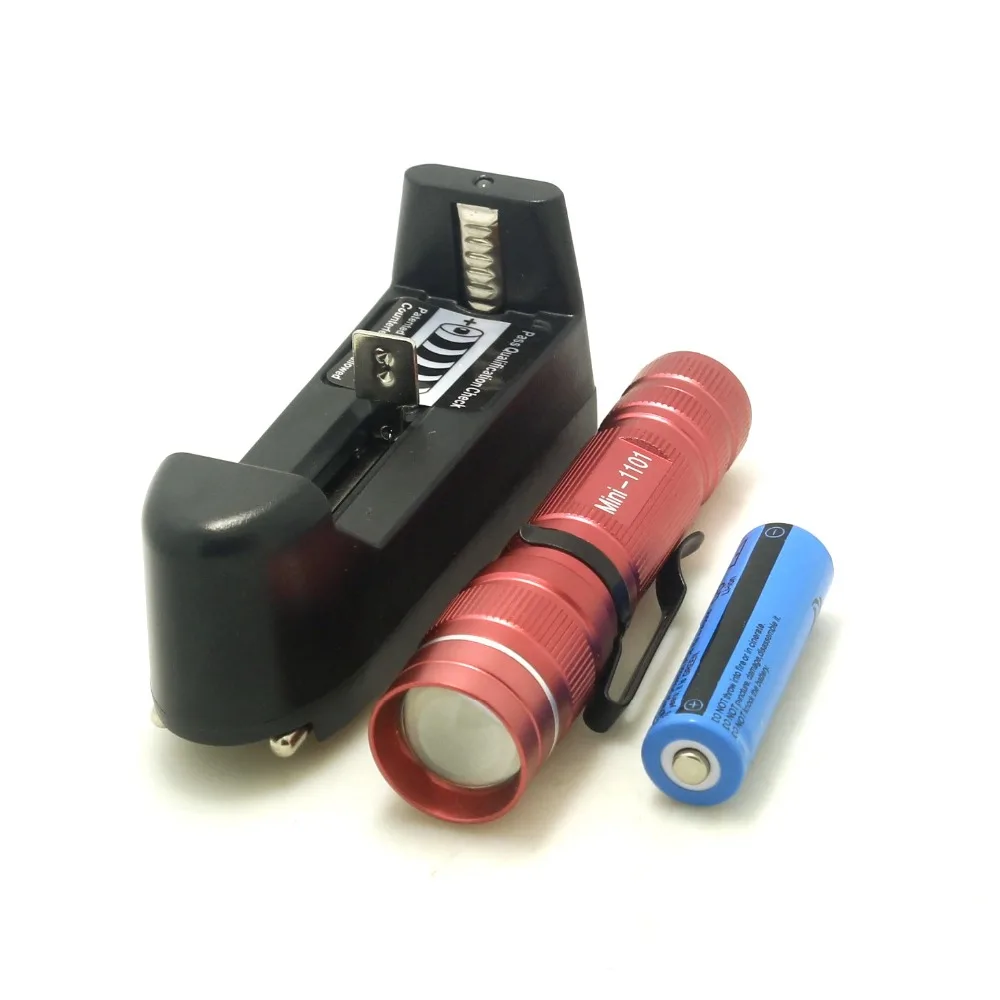 Светодиодный мини фонарик масштабируемый с 3 режимами работы 800 лм аккумулятором