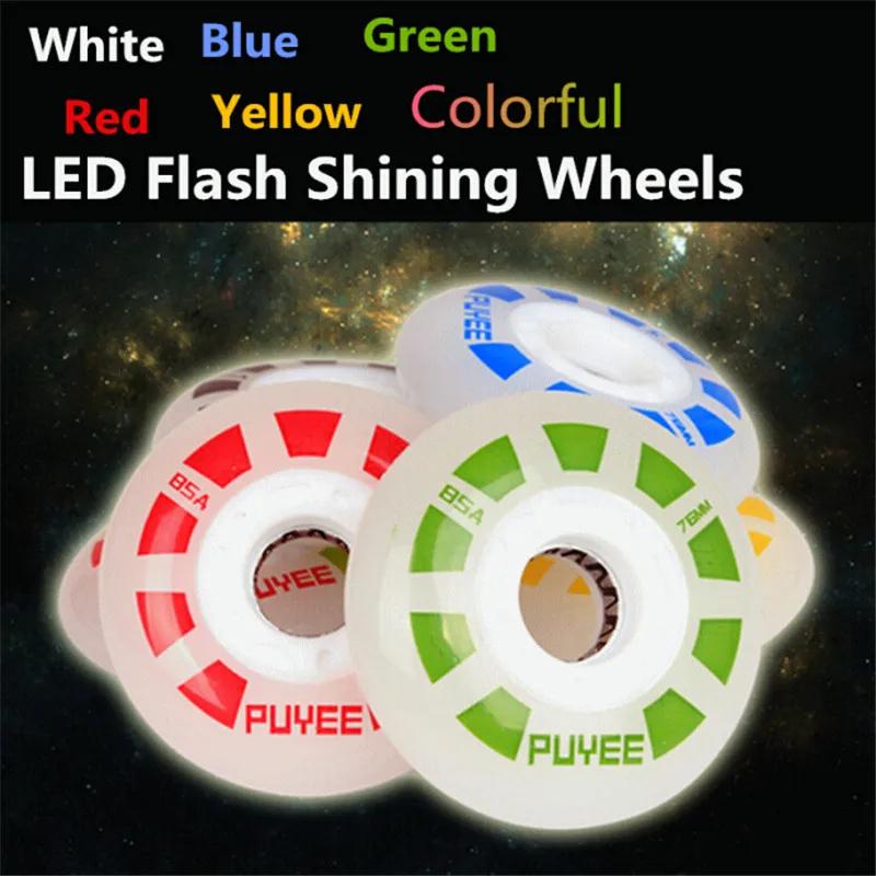 Роликовые коньки PUYEE 85A светодиодный для SEBA PowerSlide RB Patins|inline skate wheels|wheels inlineskate inline