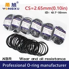 Уплотнительное кольцо NBR черного цвета, 20 шт.лот, толщина 4546 мм, ID43.7247.548.750*2,65 мм, уплотнительные кольца, уплотнительные резиновые прокладки, кольца, шайба