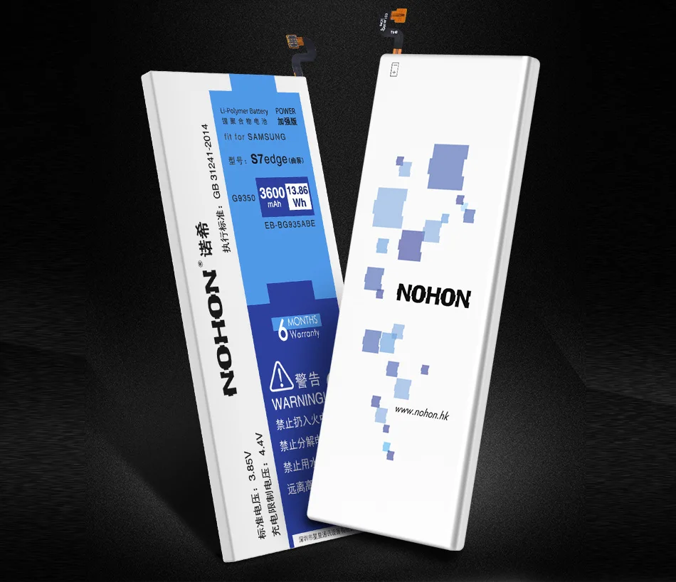 Аккумулятор NOHON для samsung Galaxy S7 Edge, сменная батарея, батареи Batarya, настоящие 3600 мАч, бесплатные инструменты, розничная посылка