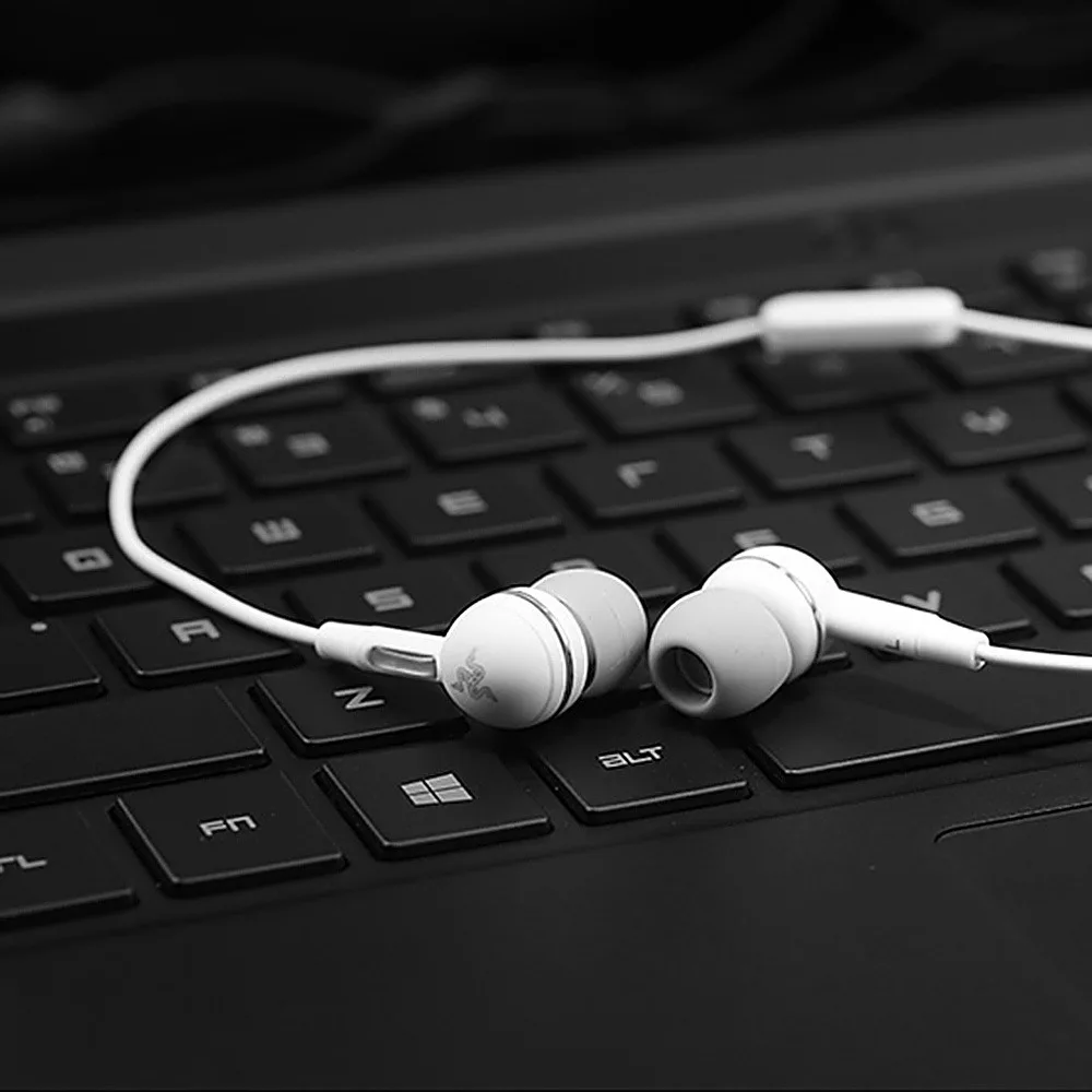 Оригинальный razer Moray 2015 We Fire Edition In-Ear игровой наушник с микрофоном 3 5 мм Jack-белый |