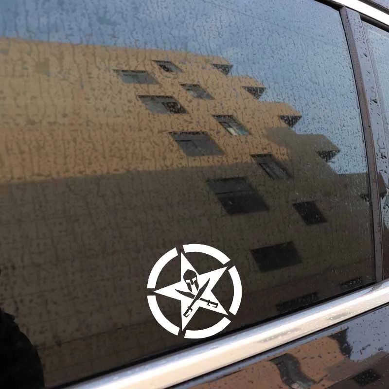 YJZT 13 9 см * Molon Labe Warrior со звездой Виниловая наклейка автомобильная