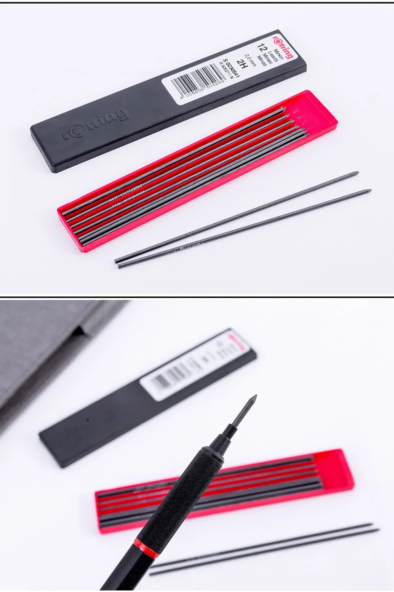 Rotring 2,0 мм механический карандаш HB 2B 2H автоматические стержни для карандаша эскиз анимационный дизайн