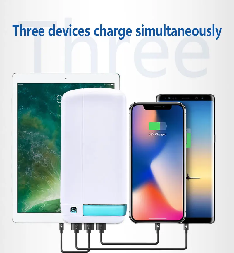 30000 mAh тройной USB Мобильный банк питания светодиодный дисплей с настольным