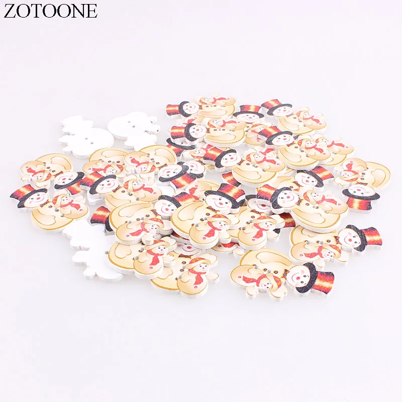 ZOTOONE рождественские кнопки для одежды деревянные аксессуары скрапбукинга шитья