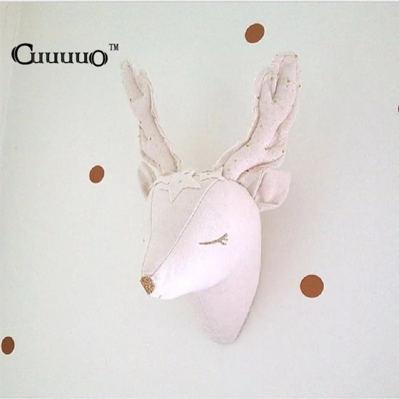 3d Reindeer Unicorn Animals Head Wall Decorations Kids Child Baby Room Nursery Wall Hangings Stuffed Toys Gift Photography Props