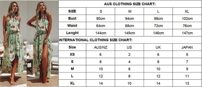 Модное женское пляжное платье без рукавов с цветочным принтом Boho Летнее Длинное