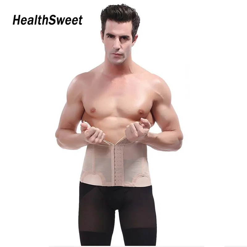 HealthSweet Men's Slimming Corset Belt Body Sculpting Orthopedic Nylon Belly-in Vest Waist Abdomen Underwear Beer Belly | Красота и