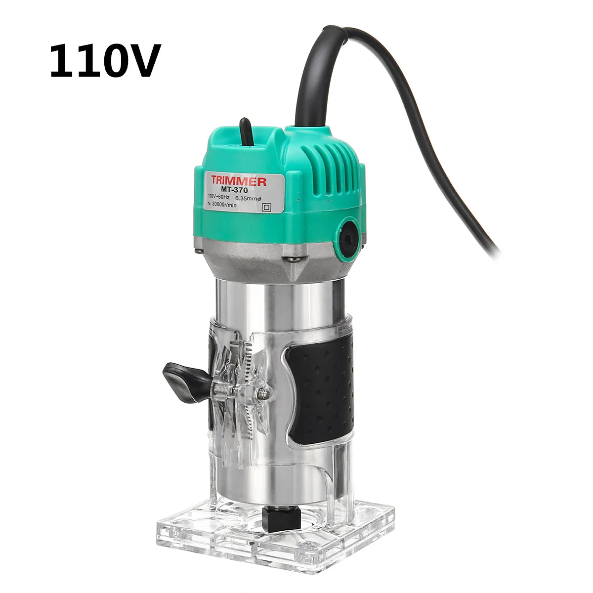 110V 2200 Вт 1/4 дюймов пилы для резки ламината древесины маршрутизатор 30000RMP ручной электрический триммер для деревообработки инструмент с кабелем 60 дюймов - Цвет: 110V