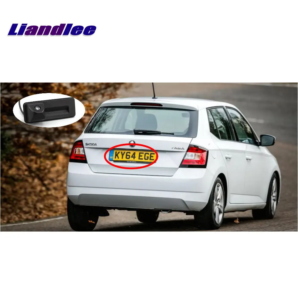 Liandlee Car Rear View Camera For Skoda Fibia 2012-2016 Reverse Parking Backup CAM Integrated Trunk Handle | Автомобили и