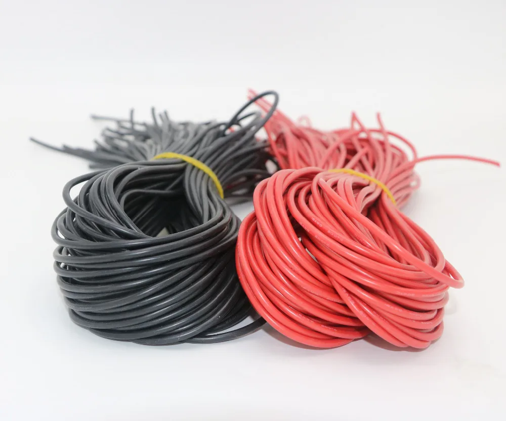 Высококачественный силиконовый провод 10 м/лот 8 12 14 16 18 20 22 24 26 28 30AWG красный и