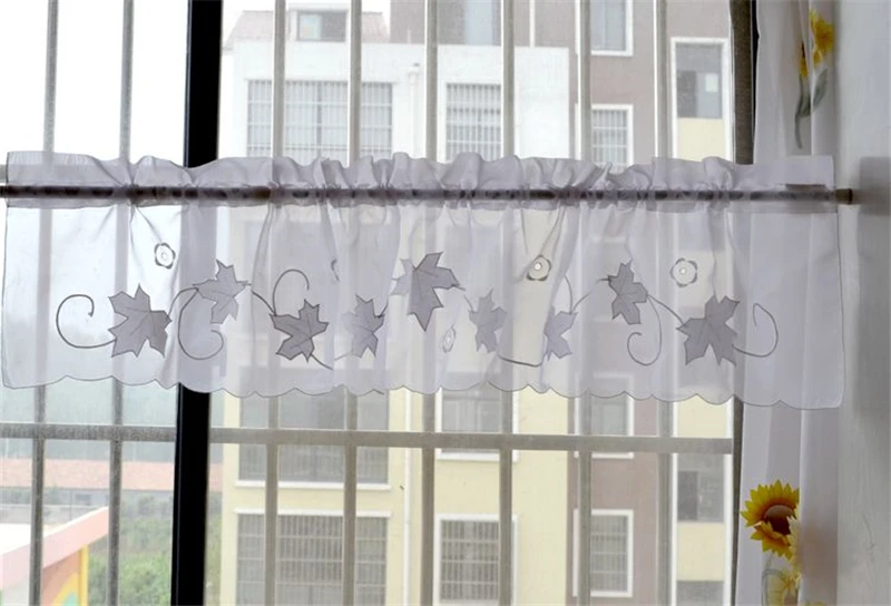 5 шт./компл. набор кухонных занавесок с вышивкой в виде кленовых листьев L35