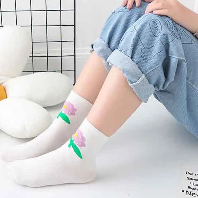 Женские хлопковые носки EIOISAPRA с рисунками из мультфильмов 4 цвета | Женская одежда
