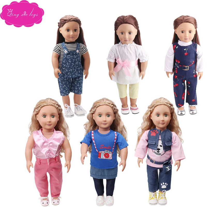 

Doll clothes casual suit different styles are fit 18 inch Girl dolls and 43-cm baby dolls accessories c56-c700