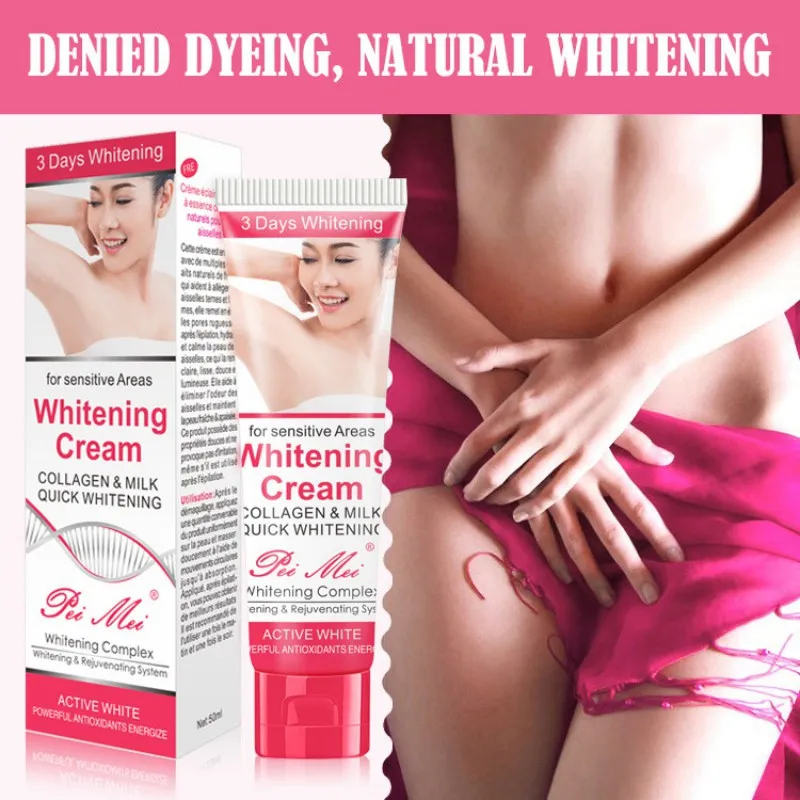 Натуральный уход за телом отбеливания формула подмышки Whitener Крема для тела Подмышки Отбеливающий Крем между ног колени Private Запчасти крем Q1