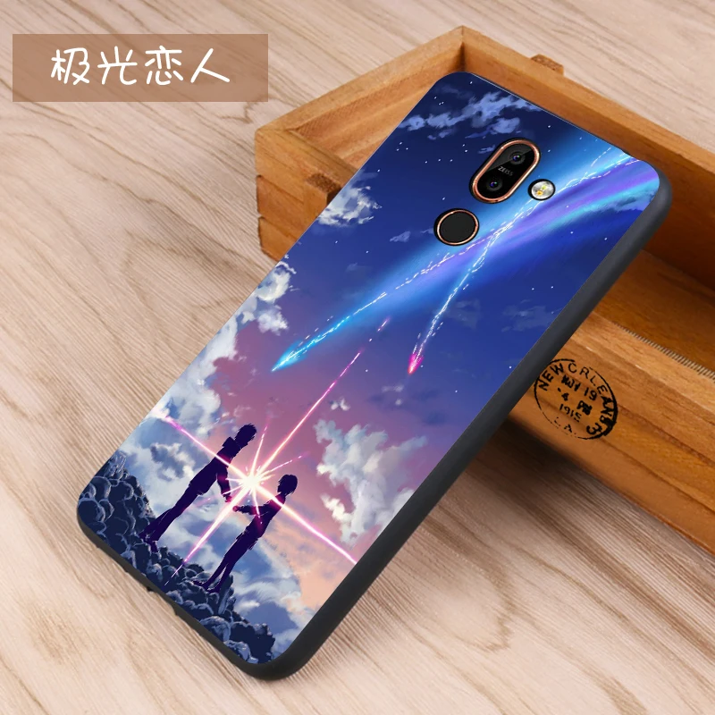 Чехол Nokia 7 plus Оригинальный чехол для сумка кожа волк рыба Череп nokia7plus Fundas 100% BiNFUL |