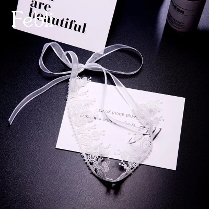 Febli Кружево черный воротник тонкий и элегантный подходит для ежедневного Званый