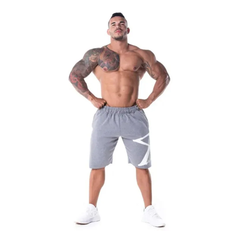 Мужские 2019 летние новые хлопковые шорты свободного кроя мужские тренажерные