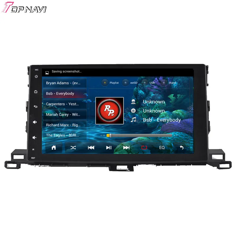 Topnavi четырехъядерный Android 6 0 Автомобильный GPS навигатор для Toyota Highlander 2015 Авторадио