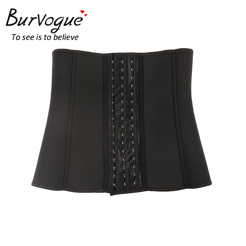 Burvogue, Женский Бюстье и утягивающий корсет, неопреновый корсет для тела, Корректирующее белье, для пота, сауны, 9 стальных костей, корсет под грудь, сексуальный