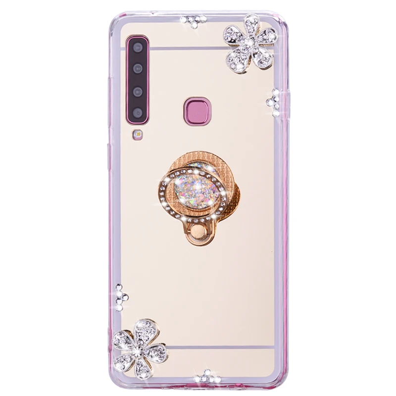 Для Samsung Galaxy A6 A8 Plus 2018 S8 S9 чехол Мягкая зеркальная Силиконовая задняя крышка для