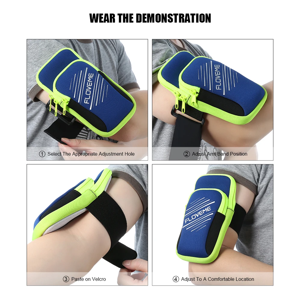 FLOVEME 5 дюймов универсальная спортивная нарукавная повязка для iPhone 8 7 чехол Модный