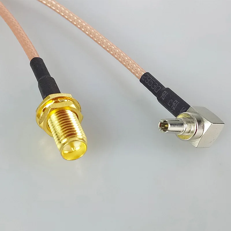 100 шт./лот RP SMA женский к CRC9 правый угол штекер RG316 кабель кабель-удлинитель оптовая